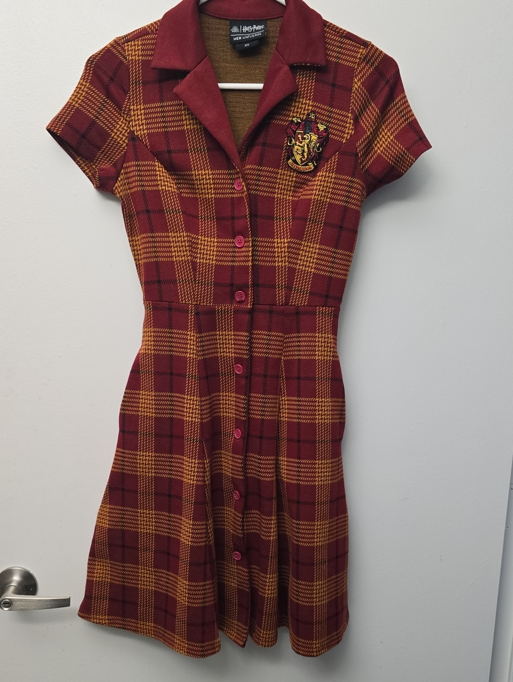 Universal Studios Her Universe Harry Potter Gryffindor House Plaid Dress XS
